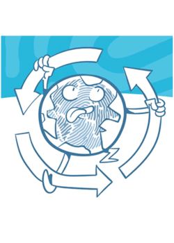 illustration flèche économie criculaire Affiche Exemple