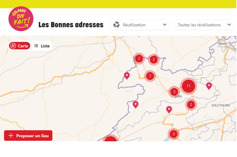 Les bonnes adresses - Réutilisation