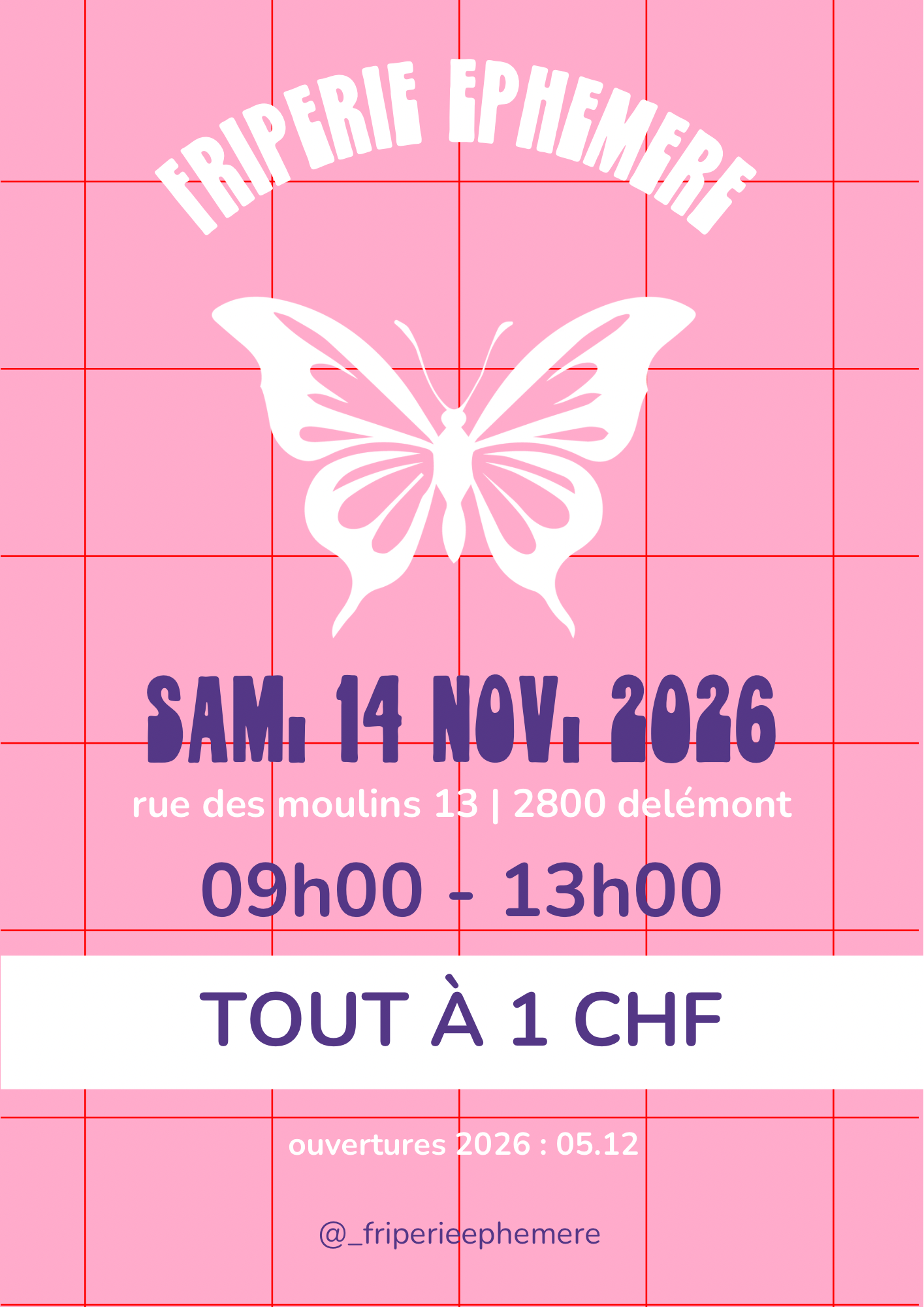 Friperie éphémère 14.11.2026 Friperie éphémère 14.11.2026