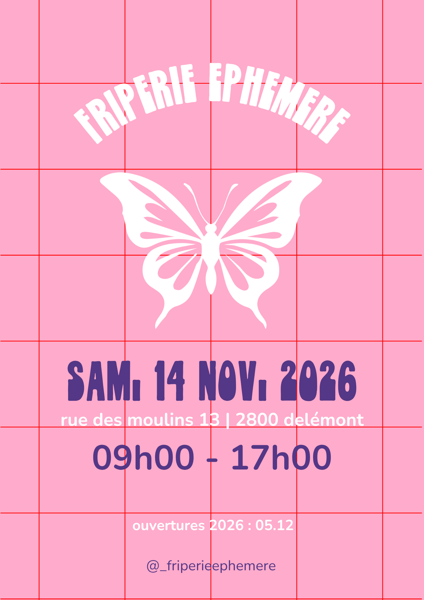 Friperie_Ephémère_14.11.2026 Friperie Ephémère Delémont Novmembre 2026