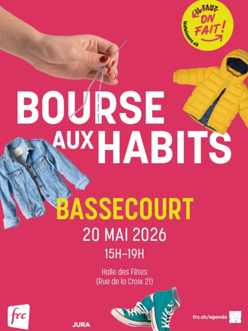 Bourse aux habits bassecourt mai 2026