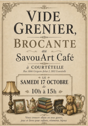 vide grenier brocante SavouArt Café
